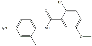 N-(4-amino-2-methylphenyl)-2-bromo-5-methoxybenzamide 化学構造式