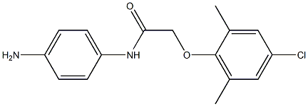 N-(4-aminophenyl)-2-(4-chloro-2,6-dimethylphenoxy)acetamide,,结构式