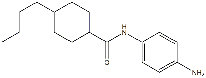 N-(4-aminophenyl)-4-butylcyclohexane-1-carboxamide 化学構造式