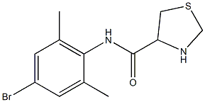N-(4-bromo-2,6-dimethylphenyl)-1,3-thiazolidine-4-carboxamide Struktur