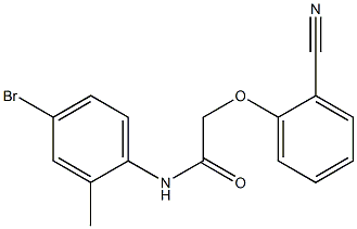 N-(4-bromo-2-methylphenyl)-2-(2-cyanophenoxy)acetamide 化学構造式