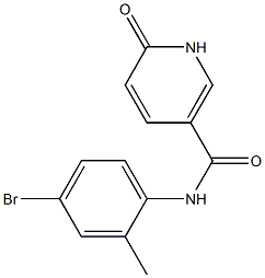 N-(4-bromo-2-methylphenyl)-6-oxo-1,6-dihydropyridine-3-carboxamide 化学構造式