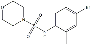 N-(4-bromo-2-methylphenyl)morpholine-4-sulfonamide 化学構造式