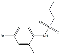 N-(4-bromo-2-methylphenyl)propane-1-sulfonamide,,结构式