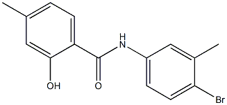 N-(4-bromo-3-methylphenyl)-2-hydroxy-4-methylbenzamide 结构式