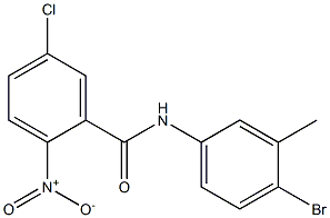 N-(4-bromo-3-methylphenyl)-5-chloro-2-nitrobenzamide 化学構造式
