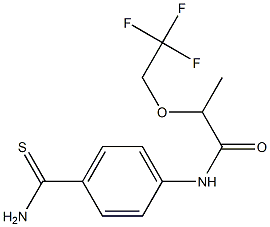 N-(4-carbamothioylphenyl)-2-(2,2,2-trifluoroethoxy)propanamide 结构式