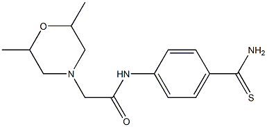 N-(4-carbamothioylphenyl)-2-(2,6-dimethylmorpholin-4-yl)acetamide Struktur