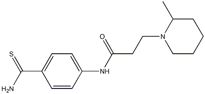 N-(4-carbamothioylphenyl)-3-(2-methylpiperidin-1-yl)propanamide Structure