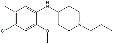 N-(4-chloro-2-methoxy-5-methylphenyl)-1-propylpiperidin-4-amine 化学構造式