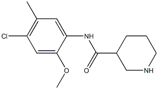 N-(4-chloro-2-methoxy-5-methylphenyl)piperidine-3-carboxamide 化学構造式