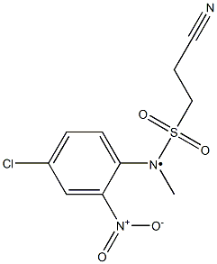 N-(4-chloro-2-nitrophenyl)-2-cyano-N-methylethane-1-sulfonamido Struktur