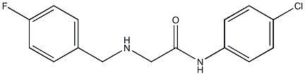 N-(4-chlorophenyl)-2-{[(4-fluorophenyl)methyl]amino}acetamide 化学構造式
