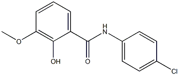 N-(4-chlorophenyl)-2-hydroxy-3-methoxybenzamide 化学構造式