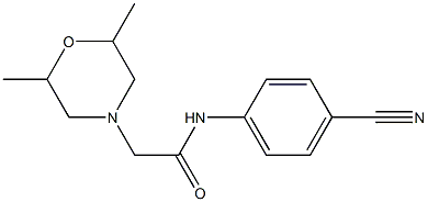 N-(4-cyanophenyl)-2-(2,6-dimethylmorpholin-4-yl)acetamide 化学構造式