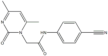 N-(4-cyanophenyl)-2-(4,6-dimethyl-2-oxo-1,2-dihydropyrimidin-1-yl)acetamide Structure