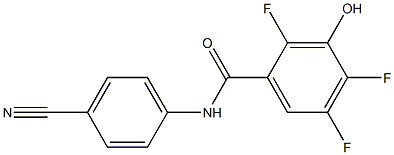 N-(4-cyanophenyl)-2,4,5-trifluoro-3-hydroxybenzamide,,结构式