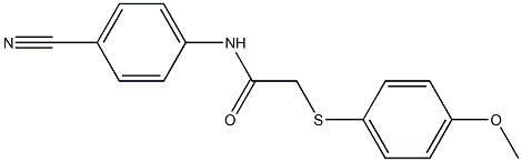 N-(4-cyanophenyl)-2-[(4-methoxyphenyl)sulfanyl]acetamide,,结构式