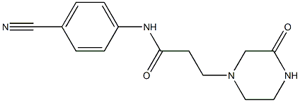 N-(4-cyanophenyl)-3-(3-oxopiperazin-1-yl)propanamide Structure