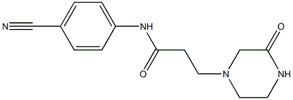 N-(4-cyanophenyl)-3-(3-oxopiperazin-1-yl)propanamide 化学構造式