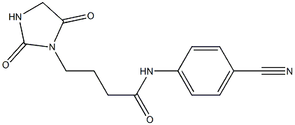 N-(4-cyanophenyl)-4-(2,5-dioxoimidazolidin-1-yl)butanamide Structure
