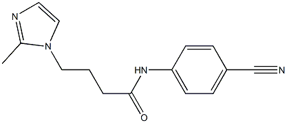 N-(4-cyanophenyl)-4-(2-methyl-1H-imidazol-1-yl)butanamide Structure