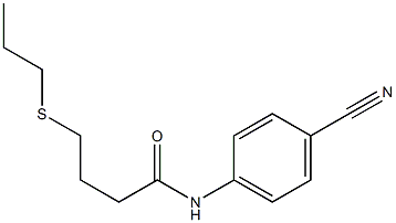N-(4-cyanophenyl)-4-(propylsulfanyl)butanamide 结构式