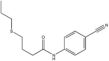 N-(4-cyanophenyl)-4-(propylsulfanyl)butanamide,,结构式