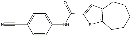 N-(4-cyanophenyl)-4H,5H,6H,7H,8H-cyclohepta[b]thiophene-2-carboxamide Structure