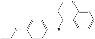 N-(4-ethoxyphenyl)-3,4-dihydro-2H-1-benzopyran-4-amine 化学構造式