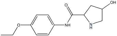 N-(4-ethoxyphenyl)-4-hydroxypyrrolidine-2-carboxamide,,结构式
