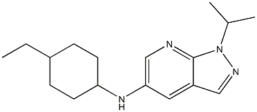 N-(4-ethylcyclohexyl)-1-(propan-2-yl)-1H-pyrazolo[3,4-b]pyridin-5-amine 结构式