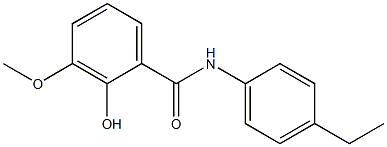 N-(4-ethylphenyl)-2-hydroxy-3-methoxybenzamide Struktur