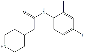 N-(4-fluoro-2-methylphenyl)-2-piperidin-4-ylacetamide Structure