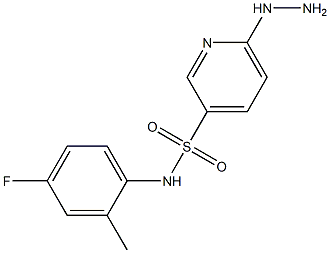 N-(4-fluoro-2-methylphenyl)-6-hydrazinylpyridine-3-sulfonamide