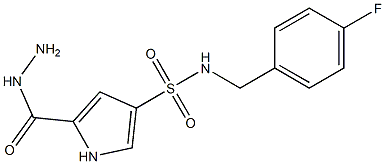 N-(4-fluorobenzyl)-5-(hydrazinocarbonyl)-1H-pyrrole-3-sulfonamide Struktur