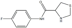 N-(4-fluorophenyl)-1,3-thiazolidine-4-carboxamide,,结构式