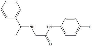 N-(4-fluorophenyl)-2-[(1-phenylethyl)amino]acetamide 结构式