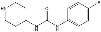 N-(4-fluorophenyl)-N'-piperidin-4-ylurea 化学構造式