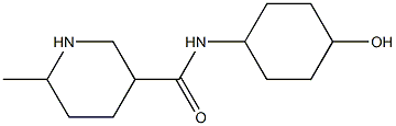 N-(4-hydroxycyclohexyl)-6-methylpiperidine-3-carboxamide 化学構造式