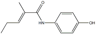 N-(4-hydroxyphenyl)-2-methylpent-2-enamide Structure