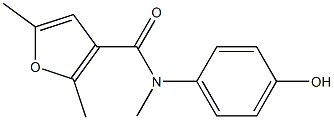 N-(4-hydroxyphenyl)-N,2,5-trimethylfuran-3-carboxamide Struktur