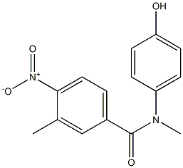 N-(4-hydroxyphenyl)-N,3-dimethyl-4-nitrobenzamide,,结构式