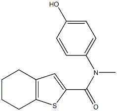 N-(4-hydroxyphenyl)-N-methyl-4,5,6,7-tetrahydro-1-benzothiophene-2-carboxamide Structure