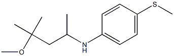 N-(4-methoxy-4-methylpentan-2-yl)-4-(methylsulfanyl)aniline,,结构式
