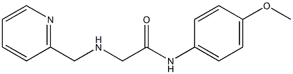 N-(4-methoxyphenyl)-2-[(pyridin-2-ylmethyl)amino]acetamide,,结构式