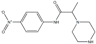 N-(4-nitrophenyl)-2-(piperazin-1-yl)propanamide,,结构式