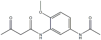 N-(5-acetamido-2-methoxyphenyl)-3-oxobutanamide 结构式
