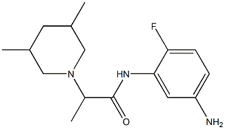 N-(5-amino-2-fluorophenyl)-2-(3,5-dimethylpiperidin-1-yl)propanamide Structure