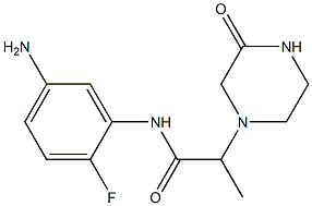 N-(5-amino-2-fluorophenyl)-2-(3-oxopiperazin-1-yl)propanamide 结构式